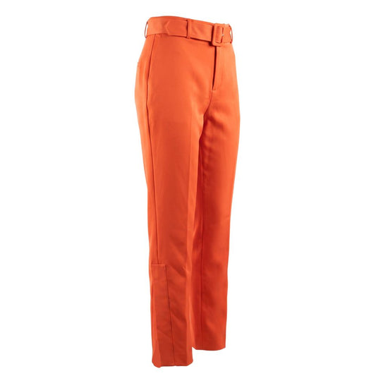 Orange Viscose Women Pants