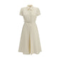 Beige Wool Oves Aries Casual Dress