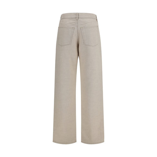 Beige Cotton Jeans Denim