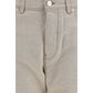 Beige Cotton Jeans Denim