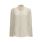 Beige Silk Pattern Shirt