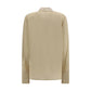 Beige Silk Dress Shirt