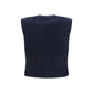 Blue Cashmere Sleeveles Sweater