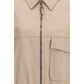 Beige Leather Leather Jacket