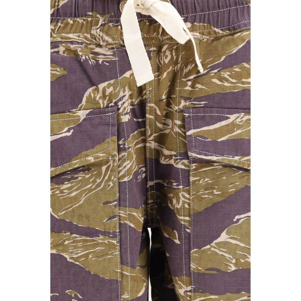 Multicolor Cotton Casual Pants