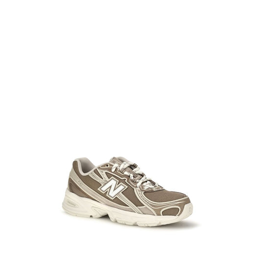 Beige Fabric Athletic Sneakers