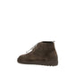 Brown Suede Leather Lace-Up Boots