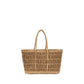 Beige Raffia Shoulder Bag