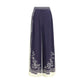 Blue Silk Casual Pants