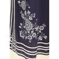 Blue Silk Casual Pants
