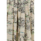 Beige Linen Midi Skirt