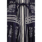 Blue Ramie Casual Dress