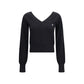 Black Cotton Sweatshirt