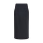 Black Wool Oves Aries Long Skirt