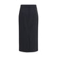 Black Wool Oves Aries Long Skirt