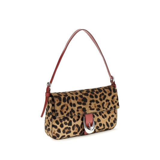 Beige Calf Leather Bos Taurus Shoulder Bag