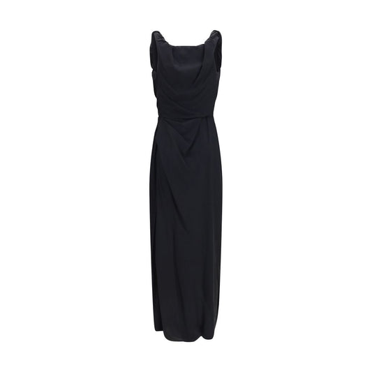 Black Viscose Casual Dress