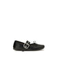 Black Calf Leather Bos Taurus Ballet Flats