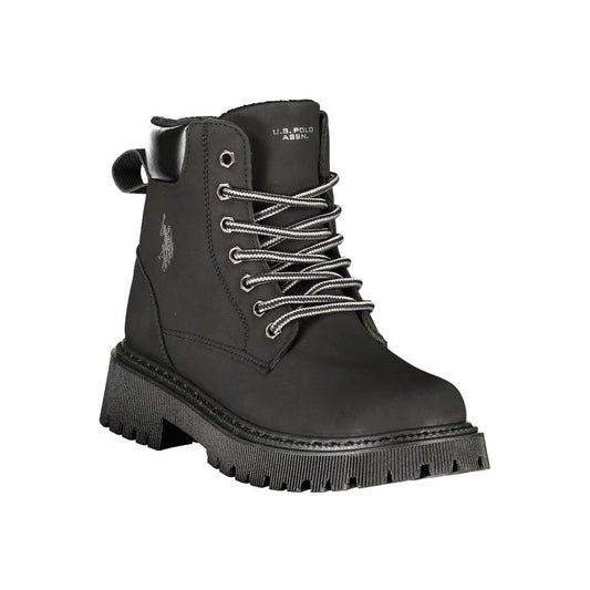 Black Polyurethane Women's Boot