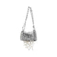 Silver Stainless Steel Shoulder Bag