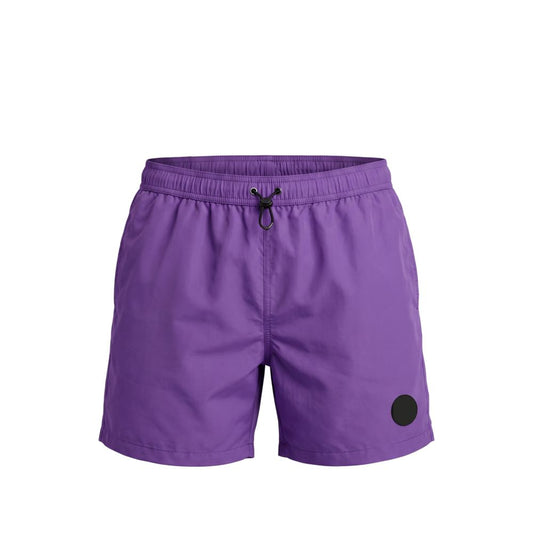 Purple Polyester Men Swim Short