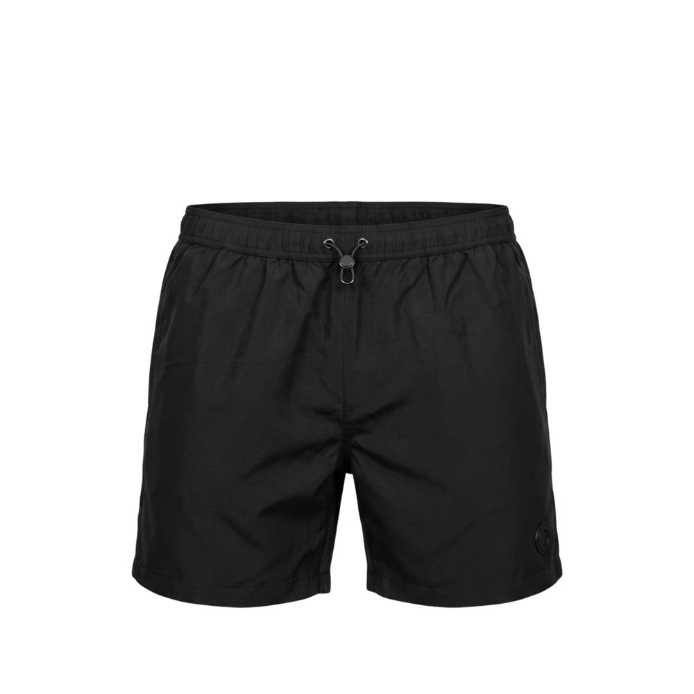 Black Polyester Men's Swim Short