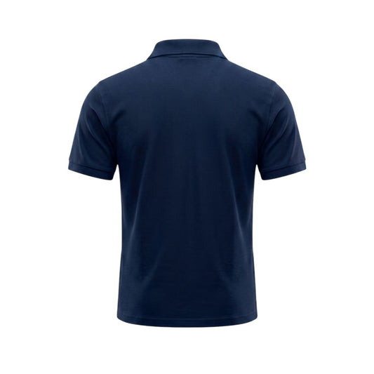 Blue Cotton Men's Polo Shirt