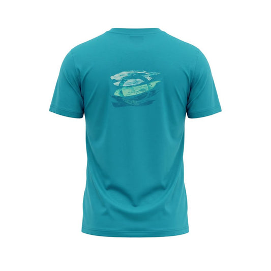 Light Blue Cotton Men T-Shirt