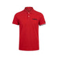 Red Cotton Men Polo Shirt