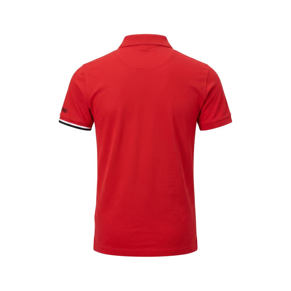 Red Cotton Men Polo Shirt