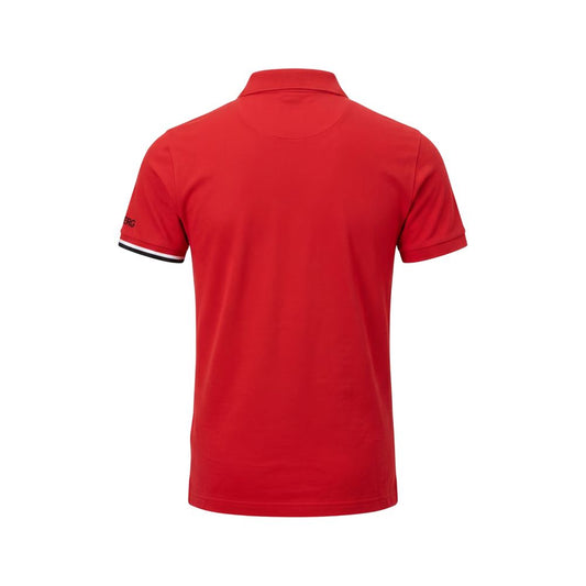 Red Cotton Men Polo Shirt