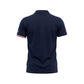 Blue Cotton Men Polo Shirt