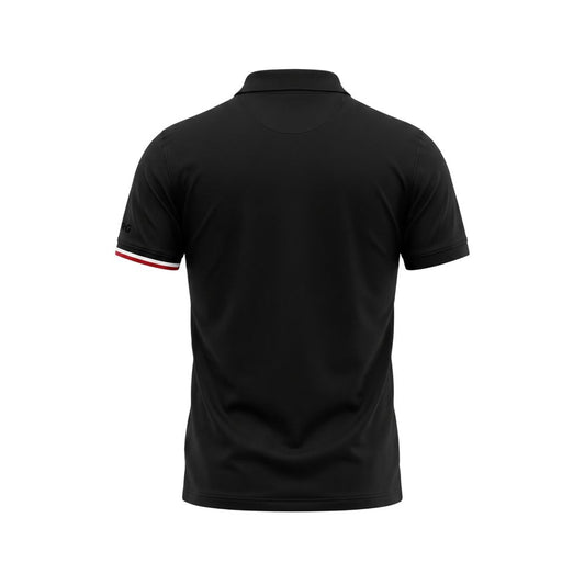 Black Cotton Men Polo Shirt