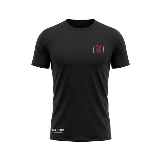Black Cotton Men T-Shirt