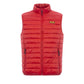 Red Polyester Men's Sleeveless Jacket