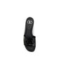 Black Calf Leather Bos Taurus Flat Sandals