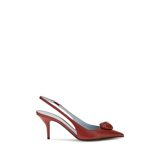 Red Calf Leather Bos Taurus High Heel Pumps