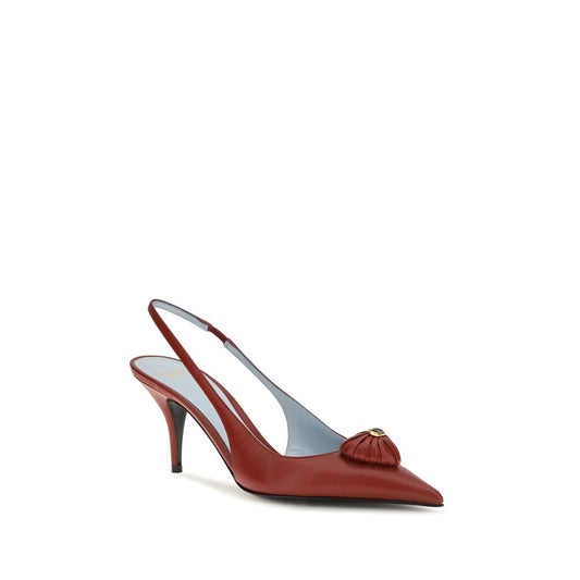 Red Calf Leather Bos Taurus High Heel Pumps