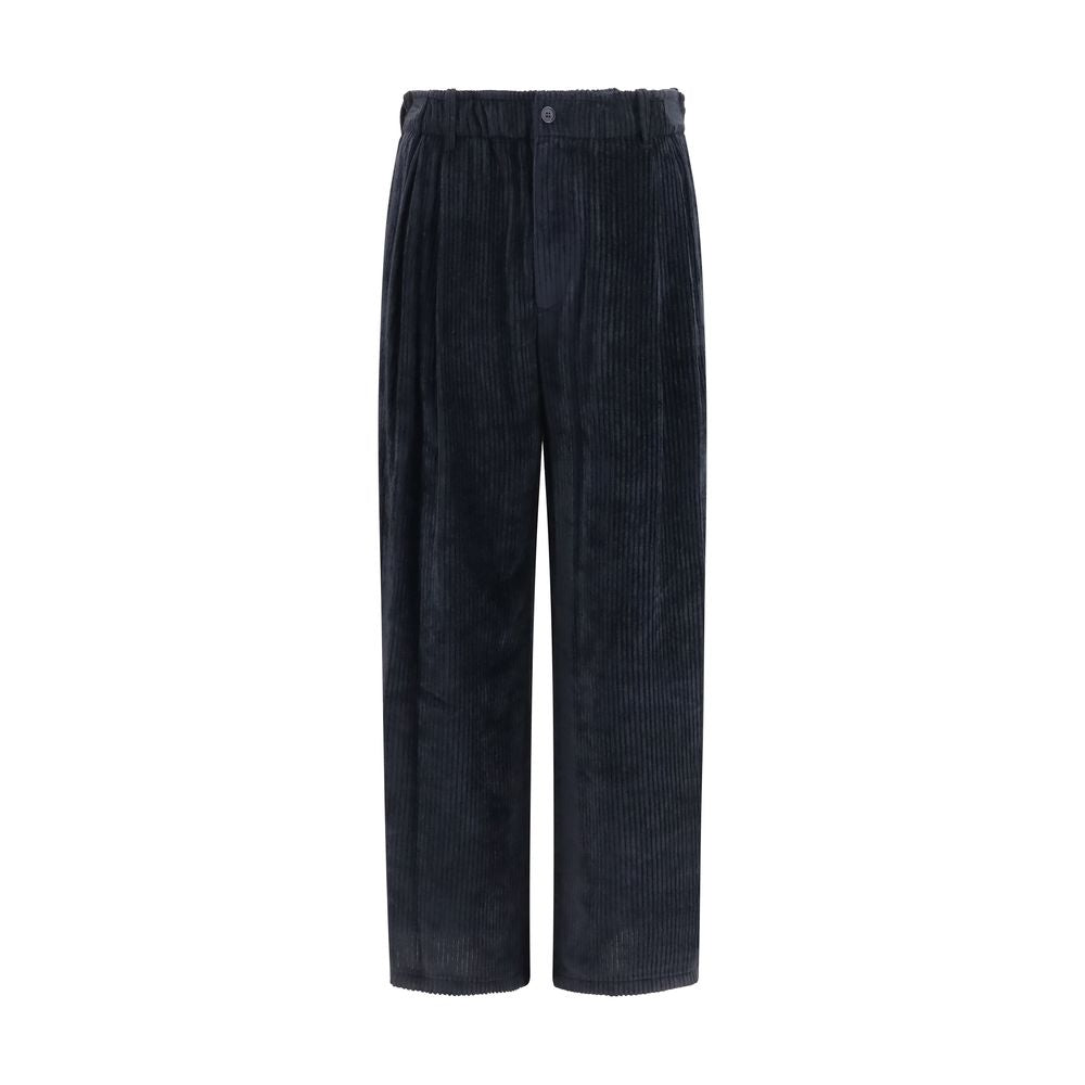 Black Viscose Casual Pants