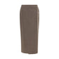 Brown Silk Long Skirt