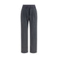 Gray Cotton Casual Pants
