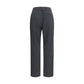 Gray Cotton Casual Pants