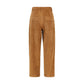Brown Cotton Casual Pants