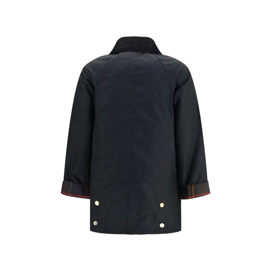 Black Cotton Full-Length Jacket