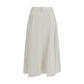 White Viscose Long Skirt