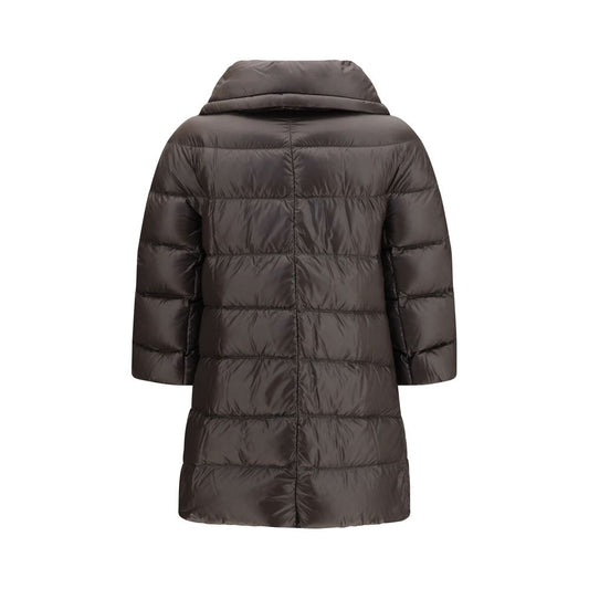 Gray Polyester Full-Length Jacket