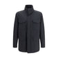 Blue Wool Oves Aries Full-Length Jacket