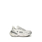 White Polyester Athletic Sneakers