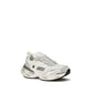 White Polyester Athletic Sneakers