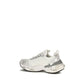 White Polyester Athletic Sneakers
